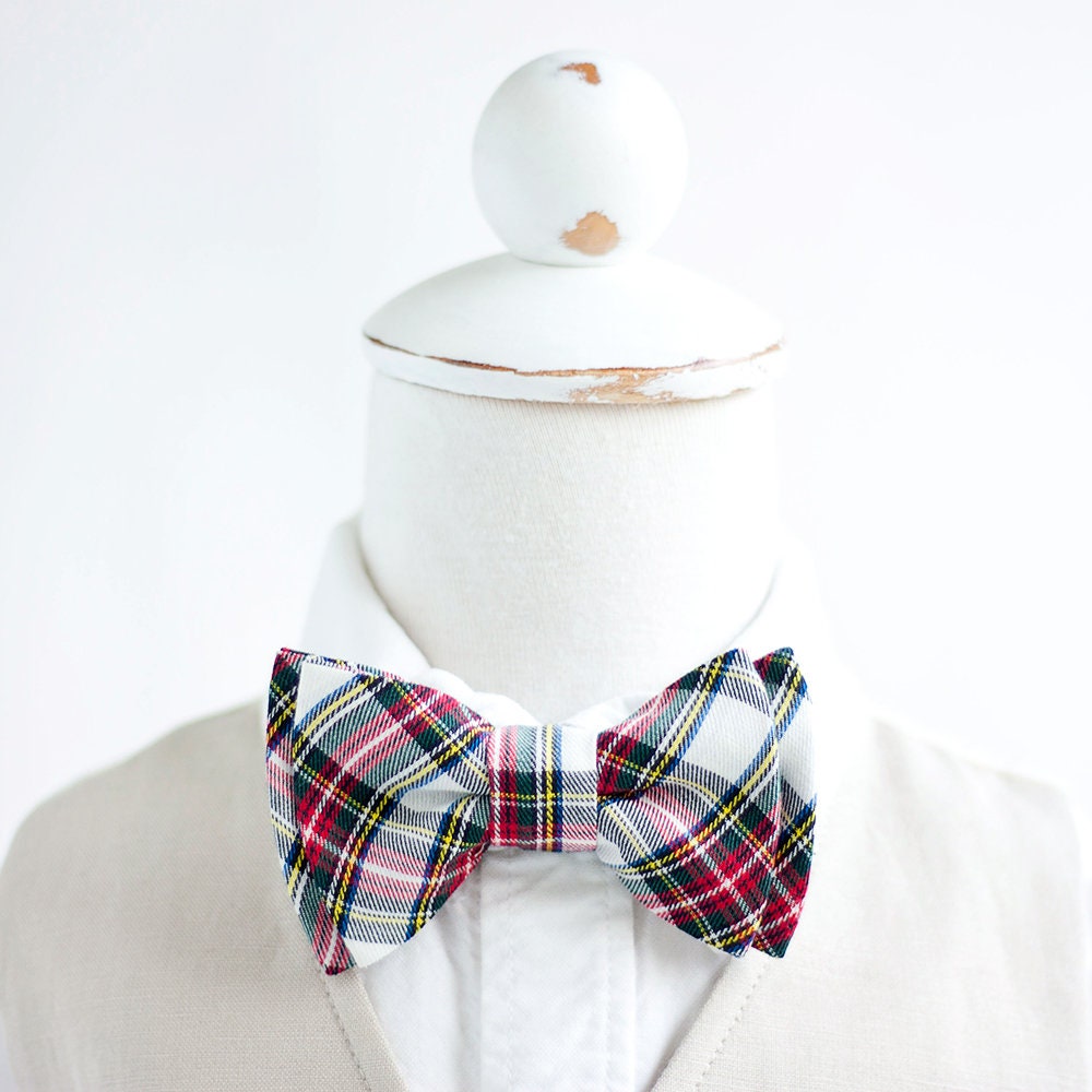 Bow Tie, Boys Ties, Baby Bowtie, Bowties, Ring Bearer, Ties For Boys, Plaid - Holiday