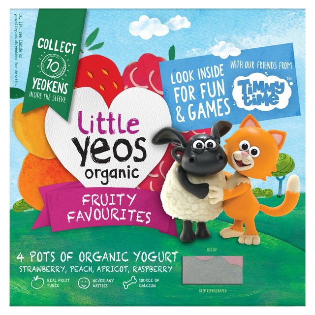 Yeo Valley Little Yeos Organic Fruity Favourites Smooth Yoghurts