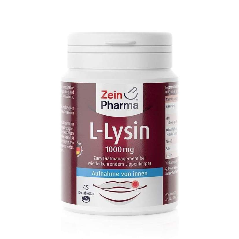 L-Lysine, 1000mg - 45 chewable tablets