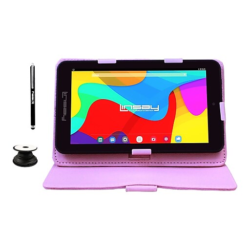 Linsay 7" Tablet, WiFi, 2GB RAM, 32GB, Android, Black/Pink (F7UHDBCLPINKP)