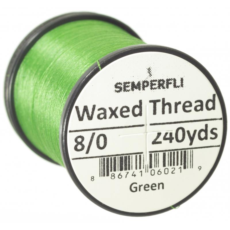 Semperfli Classic Waxed Thread Green 8/0