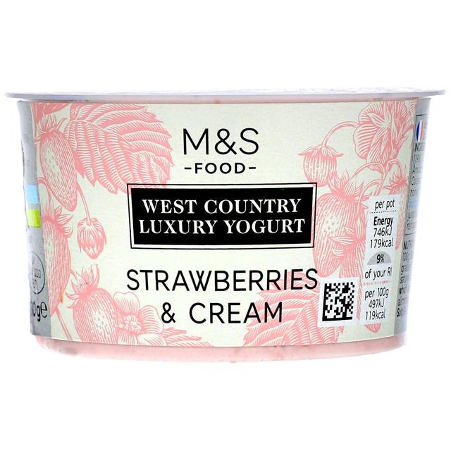 M&S Luxury Strawberries & Cream Yogurt