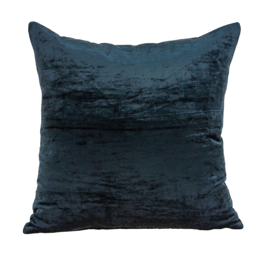 HomeRoots Jordan Dark Blue Standard Cotton Viscose Blend Pillow Case | 334044