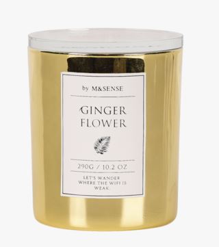 M & Sense Flower tuoksukynttilä kulta
