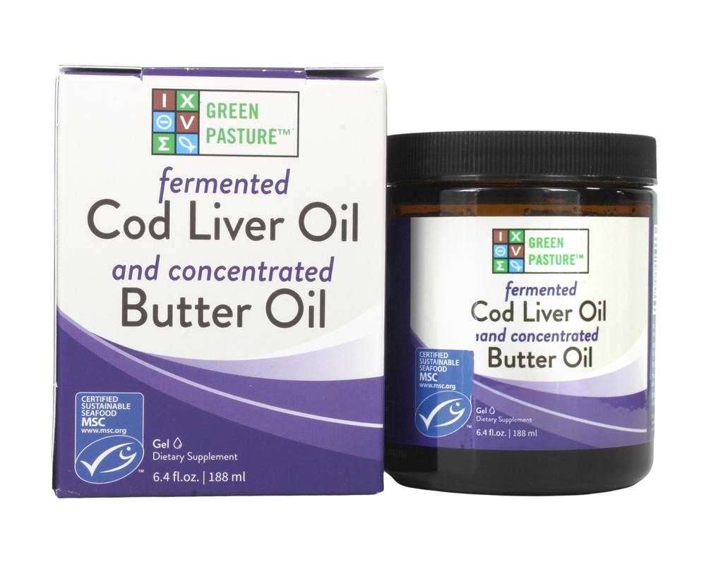 Green Pasture Products - Blue Ice Royal Butter Oil/Fermented Cod Liver Oil Blend Gel Non-Flavored - 6.4 oz.