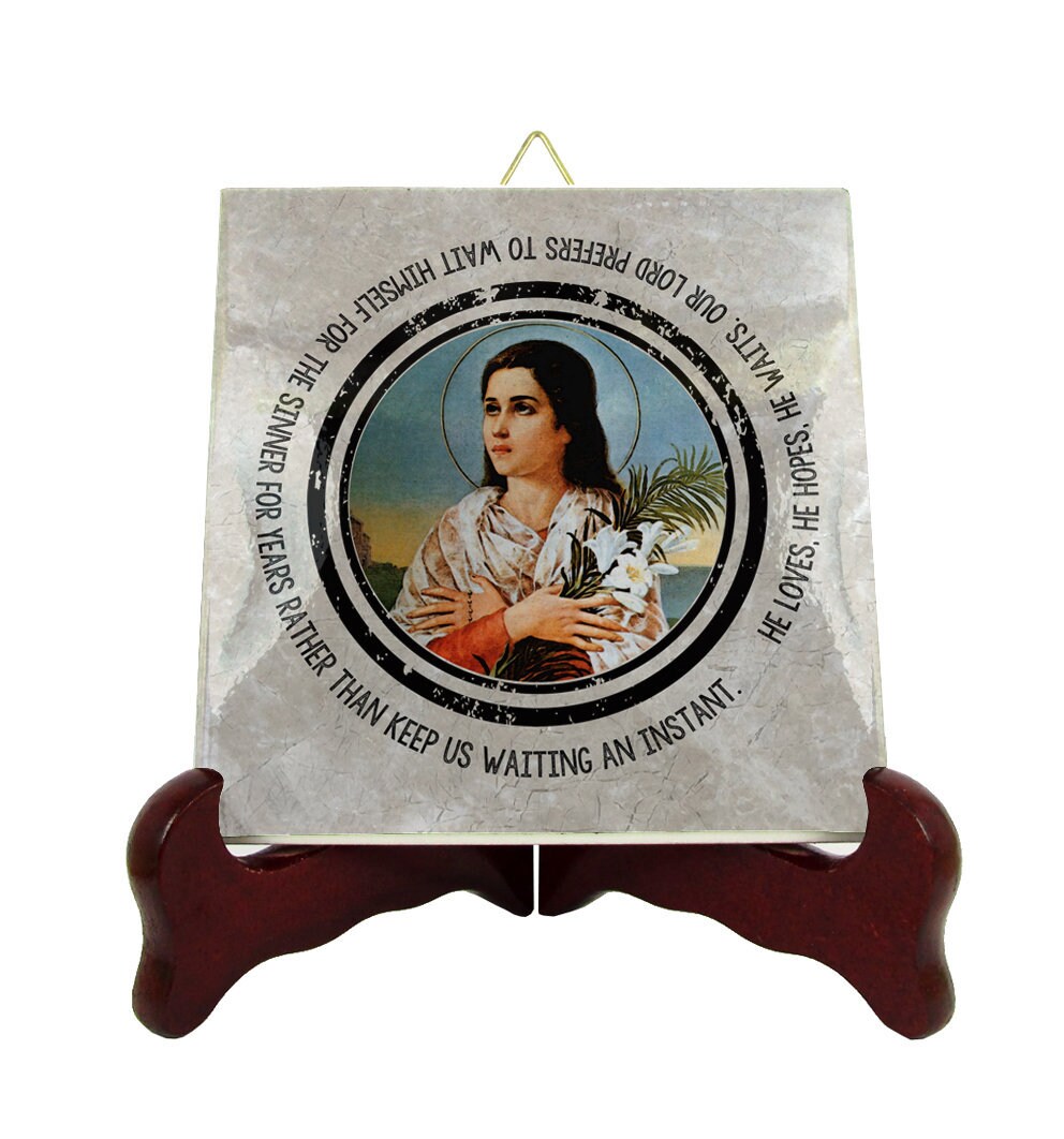 Catholic Saints Quotes - St Maria Goretti Ceramic Tile Religious Gift Saint Catholic Quote Print