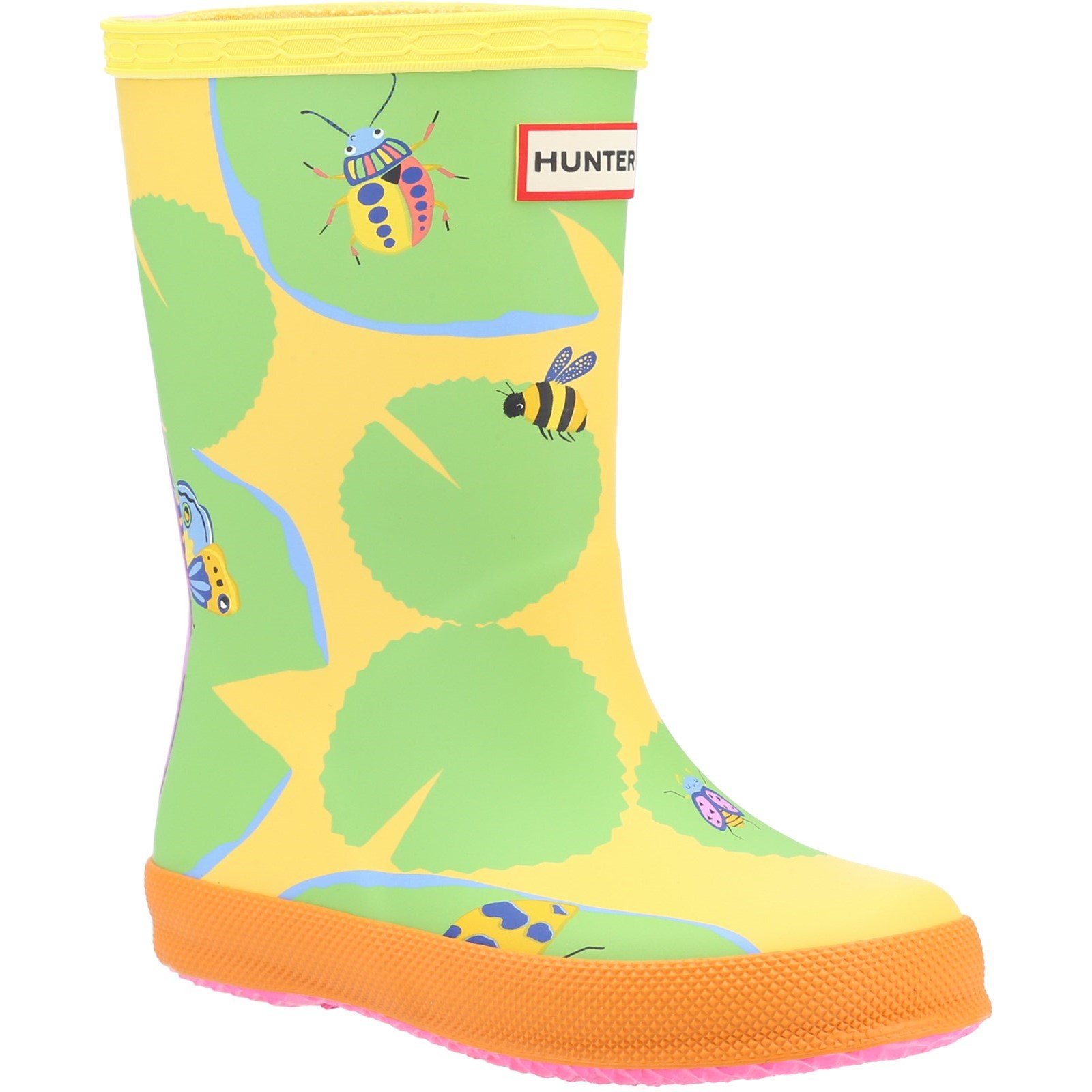 Hunter Unisex First Classic Lilly Pad Wellington Boot Multicolor 32442 - Sunflower Lilypad Print 4