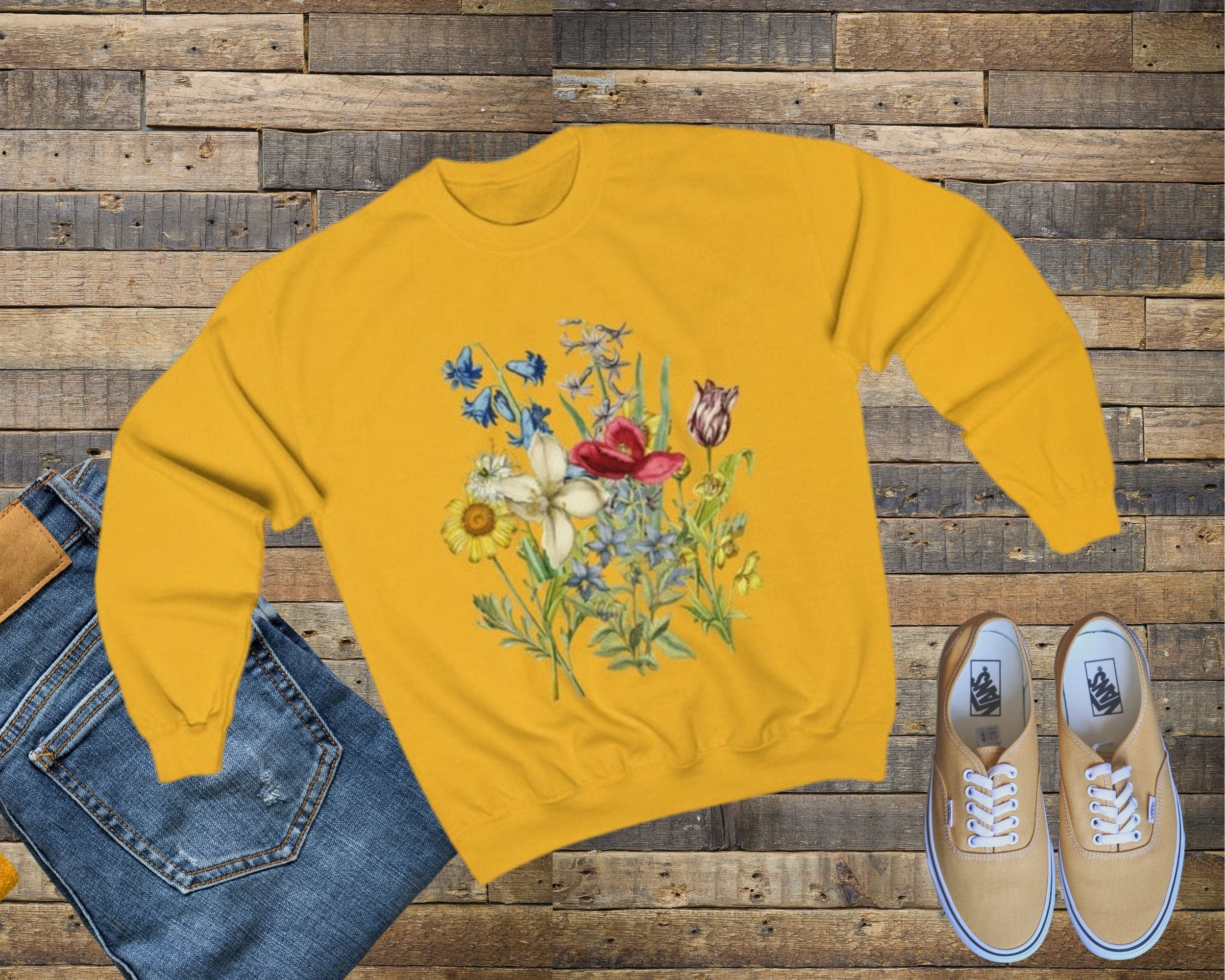 Botanical Sweater Unisex Heavy Blend Crewneck Sweatshirt