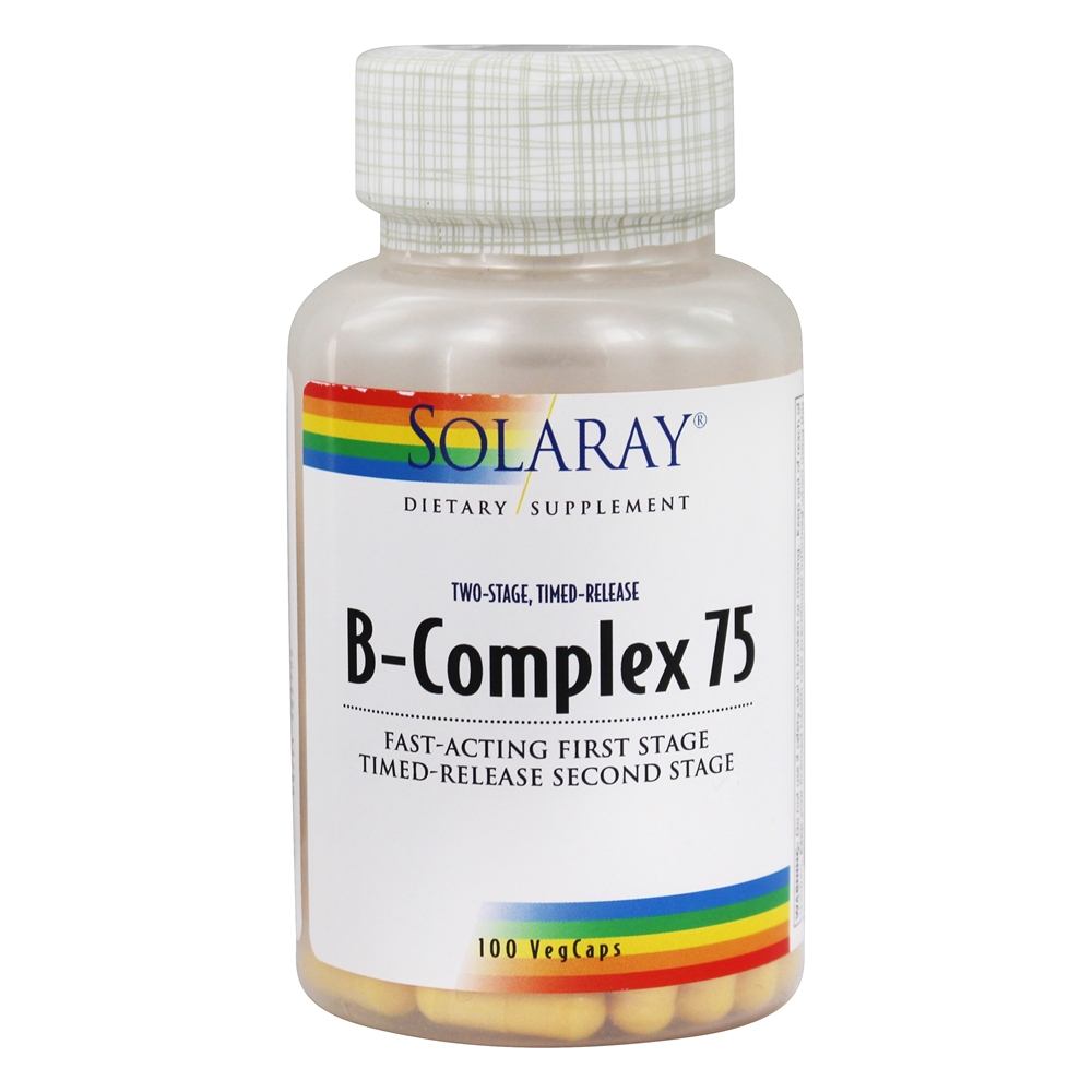 Solaray - Two-Stage Timed-Release B Complex 75 - 100 Vegetable Capsule(s)