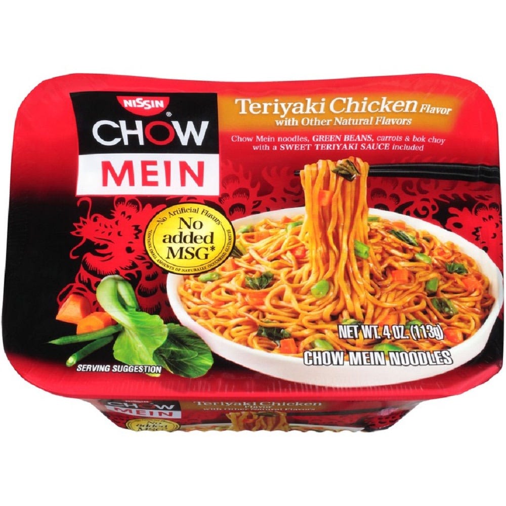 Nissin Chow Mein Noodles, Teriyaki Chicken - 4 oz