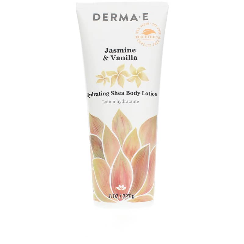 Derma E Jasmine & Vanilla Hydrating Shea Body Lotion 8 Oz