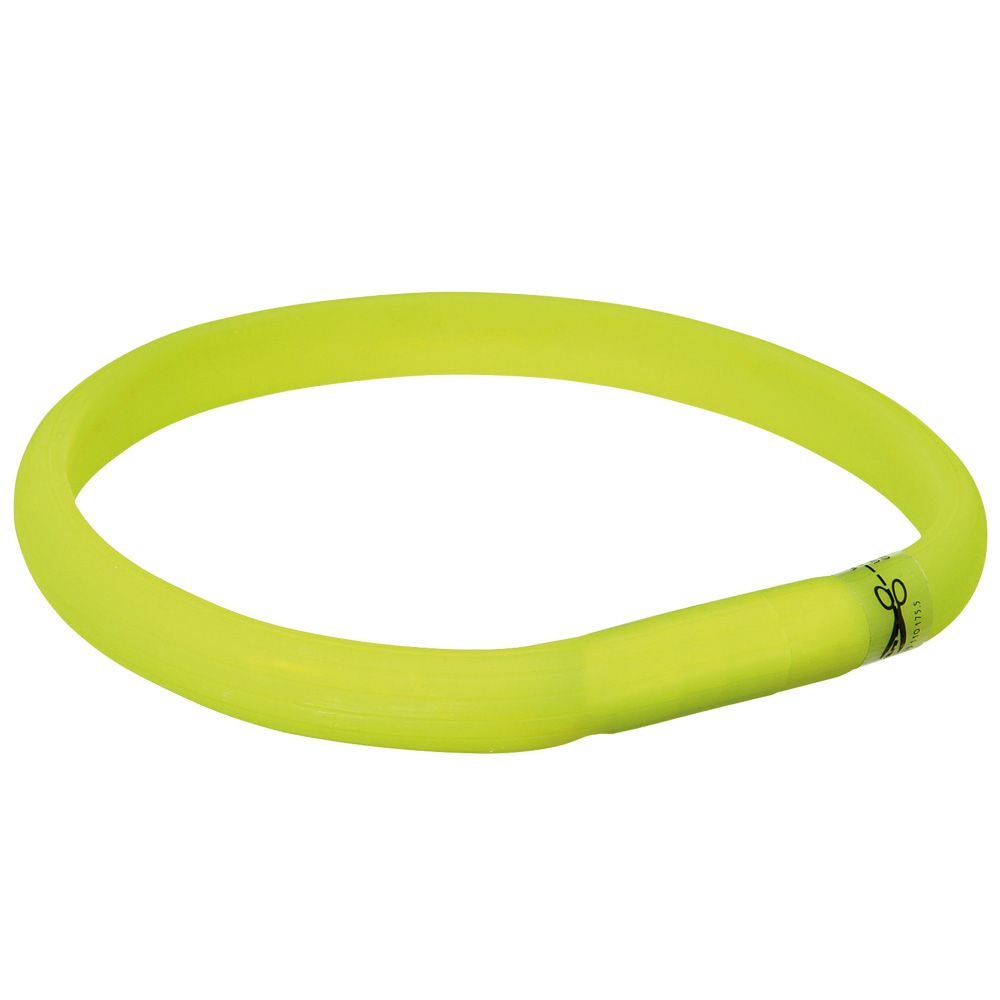 Trixie USB Flash Light Collar - Green - L-XL: 70cm x 18mm (L x Diameter)