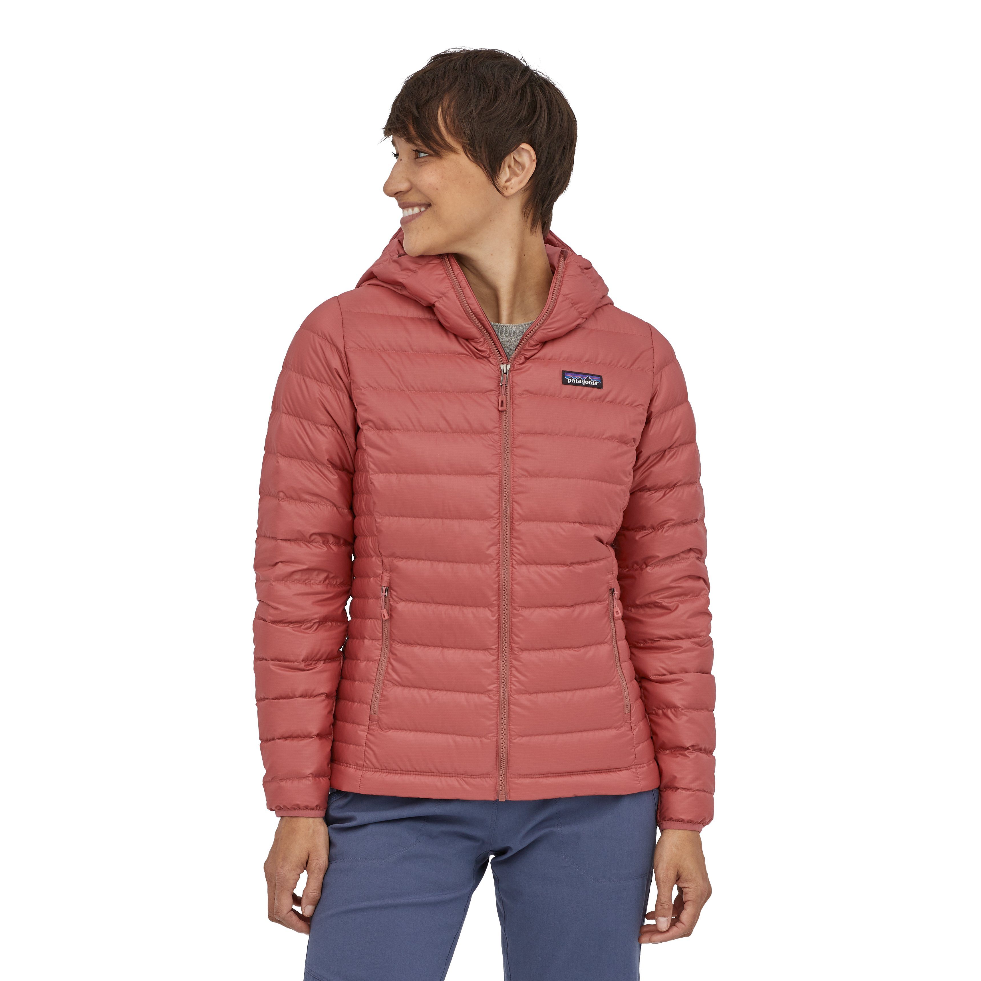 Patagonia Women's Down Sweater Hoody - Sustainable Down, Rosehip / S