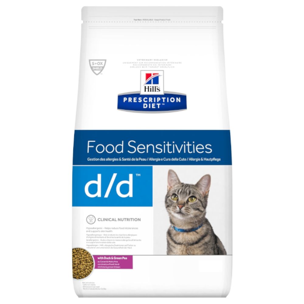 Hill's Prescription Diet Feline d/d Food Sensitivities - Duck & Green Peas - Economy Pack: 2 x 4kg