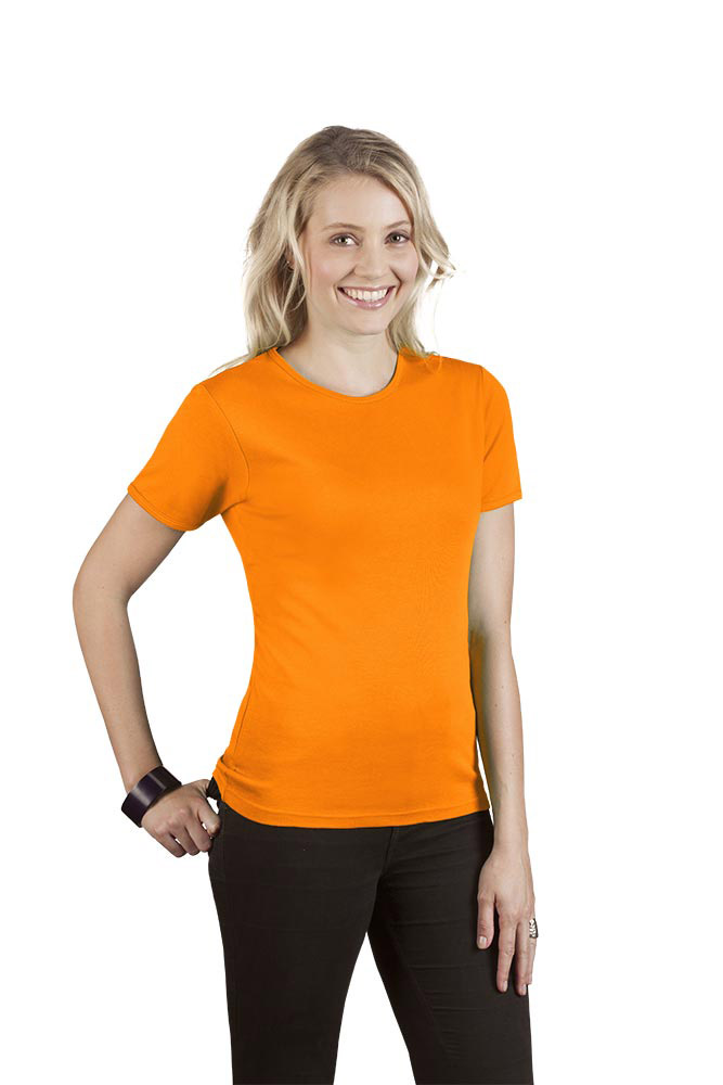 Interlock T-Shirt Damen Sale, Orange, L