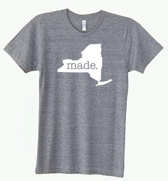 New York Ny Made Tri Blend Track T-Shirt - Unisex Tee Shirts Size S M L Xl