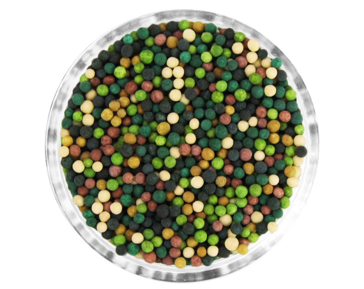 Camo Non-Pareils Blend - Our Camo Blend Is A Mix Of Classic Non-Pareils in Black, Forest Green, Olive Brown, Golden & Sand