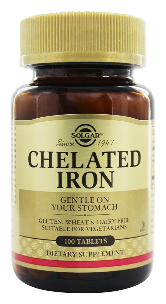 Solgar - Chelated Iron - 100 Tablets
