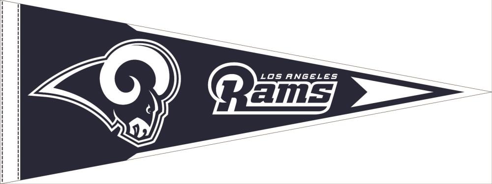 Applied Icon 9-in x 24-in Los Angeles Rams Aluminum Information Display Outdoor Graphic | NFPE1701