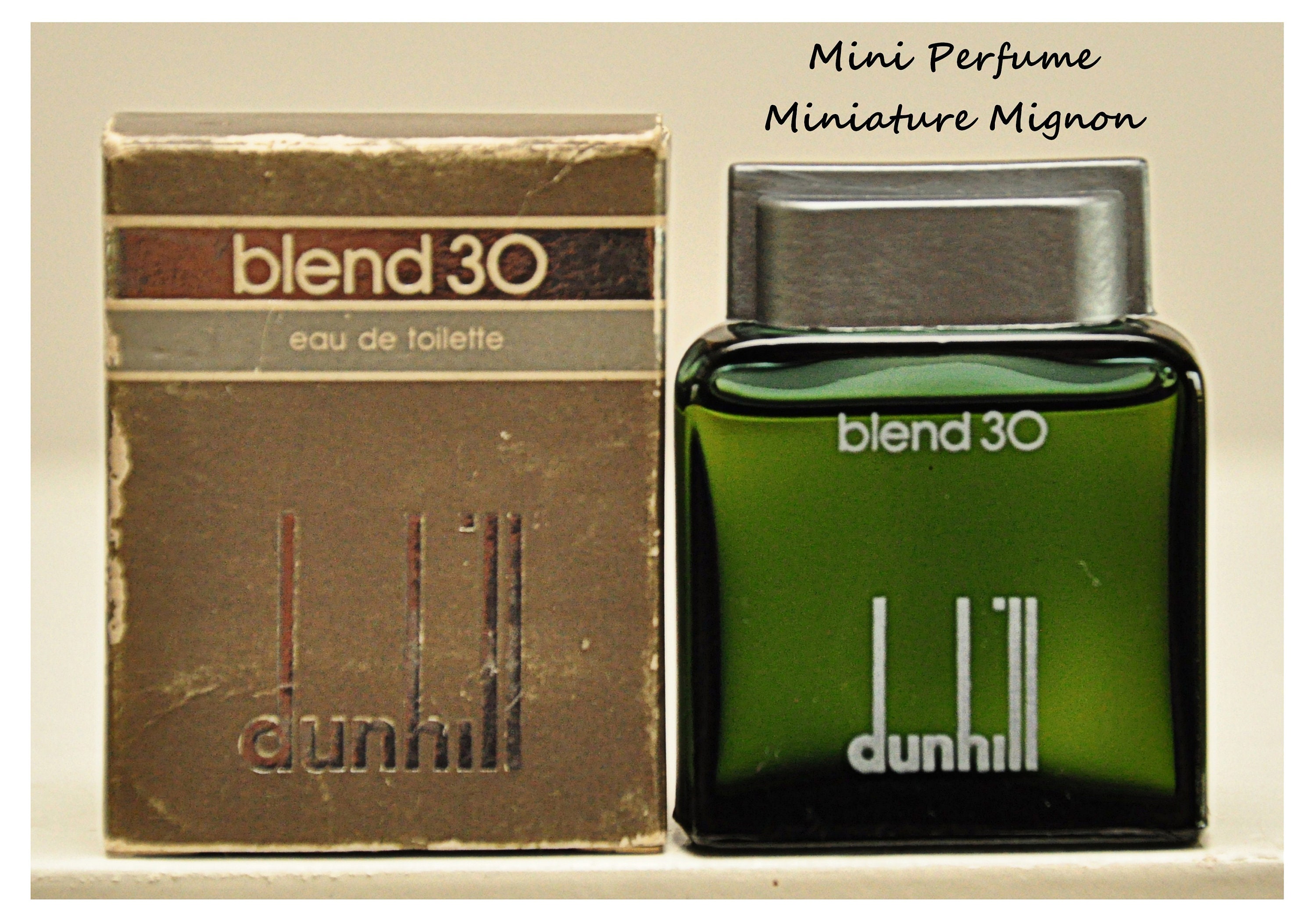 Alfred Dunhill Blend 30 Eau De Toilette Edt 5Ml 0.17 Fl. Oz. Miniature Splash Non Spray Perfume For Man Rare Vintage 1978
