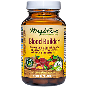 Blood Builder with Whole Food Iron & Organic Beet Root (90 Tablets)