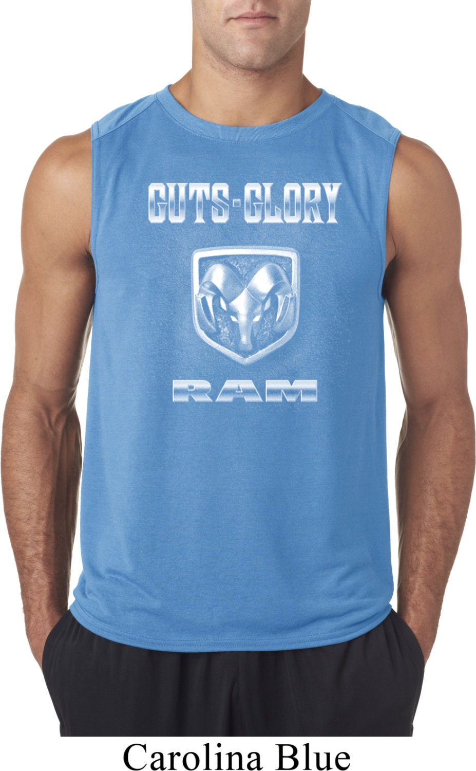 Men's Dodge Guts Glory Ram Logo Sleeveless Tee T-Shirt 20414D2-42700