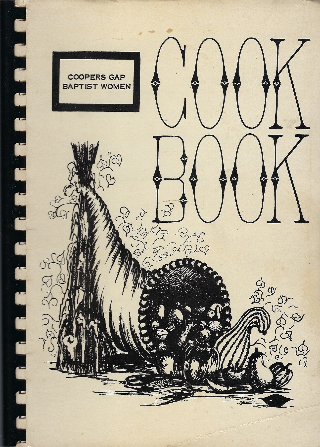 Mill Spring North Carolina Vintage 1979 Cookbook Coopers Gap Baptist Church Community Recipes Collectable Souvenir Spiral Bound Rare Local