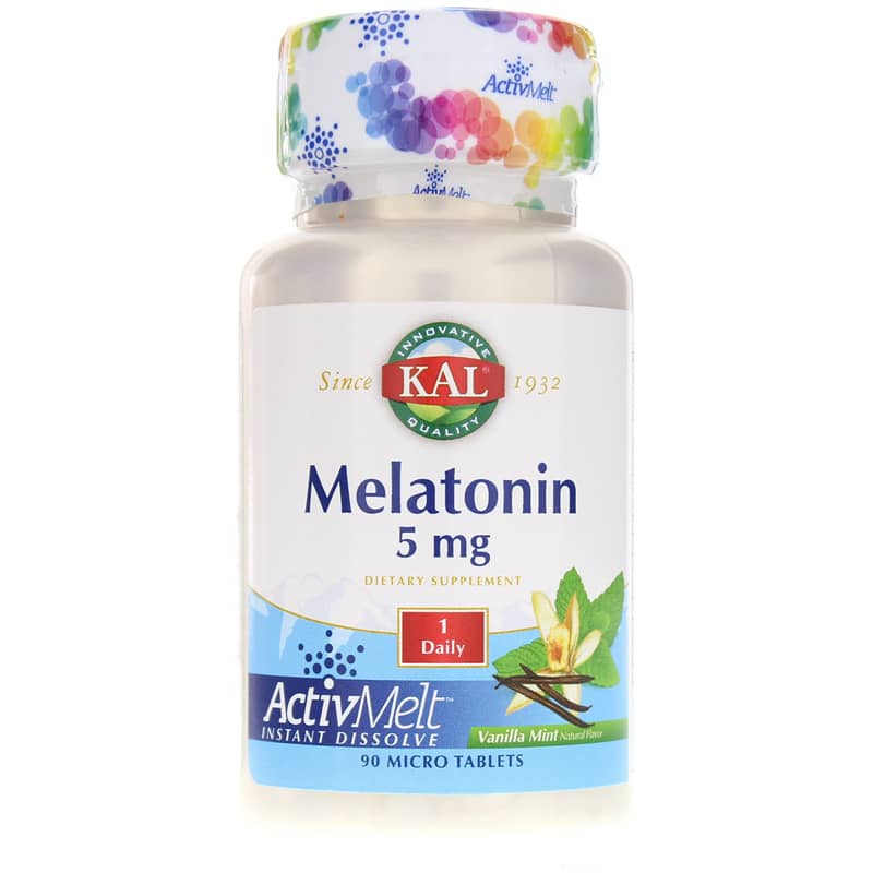 Kal Melatonin 5 Mg ActivMelt Vanilla Mint 90 Tablets