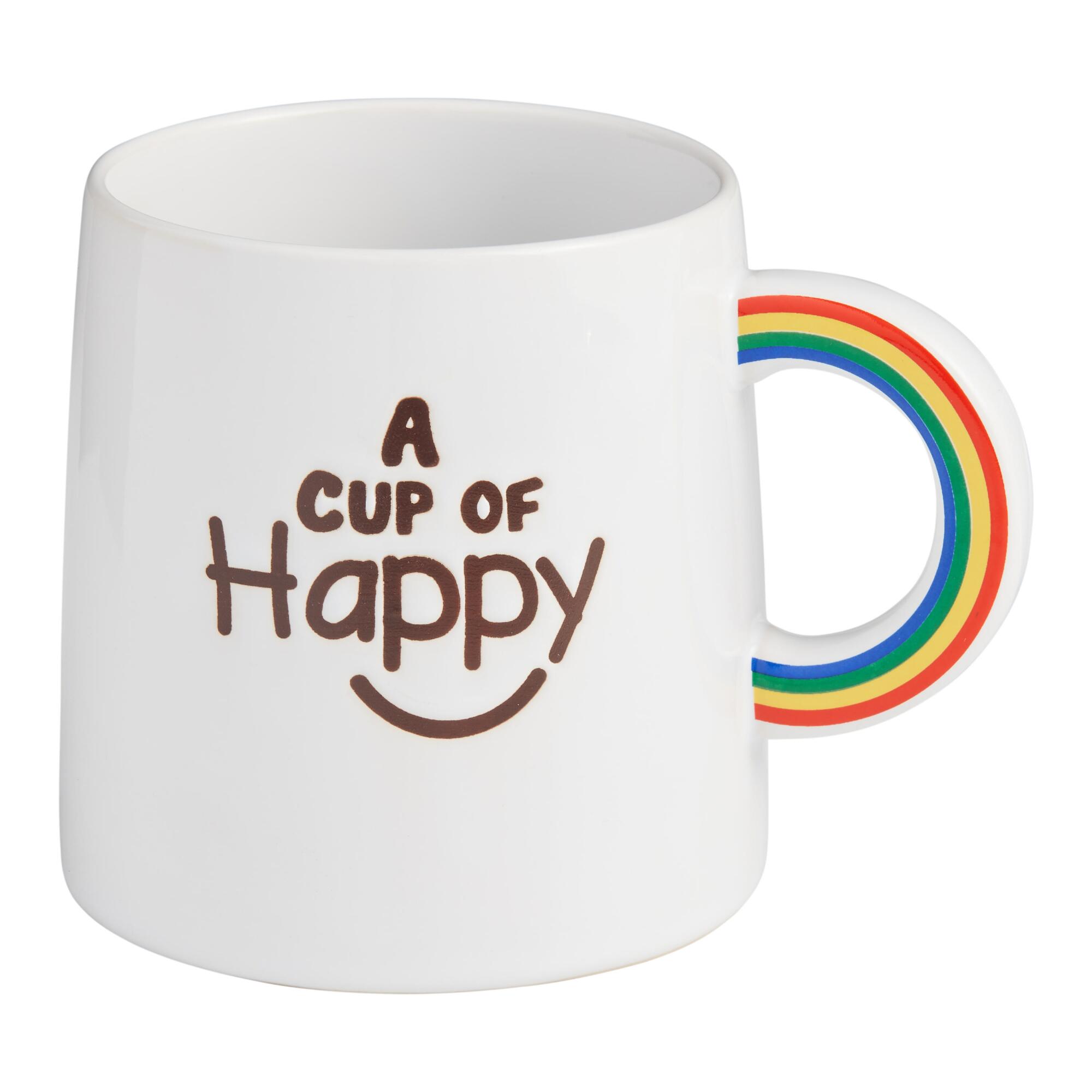 A Cup of Happy Rainbow Handle Mug - Stoneware by World Market
