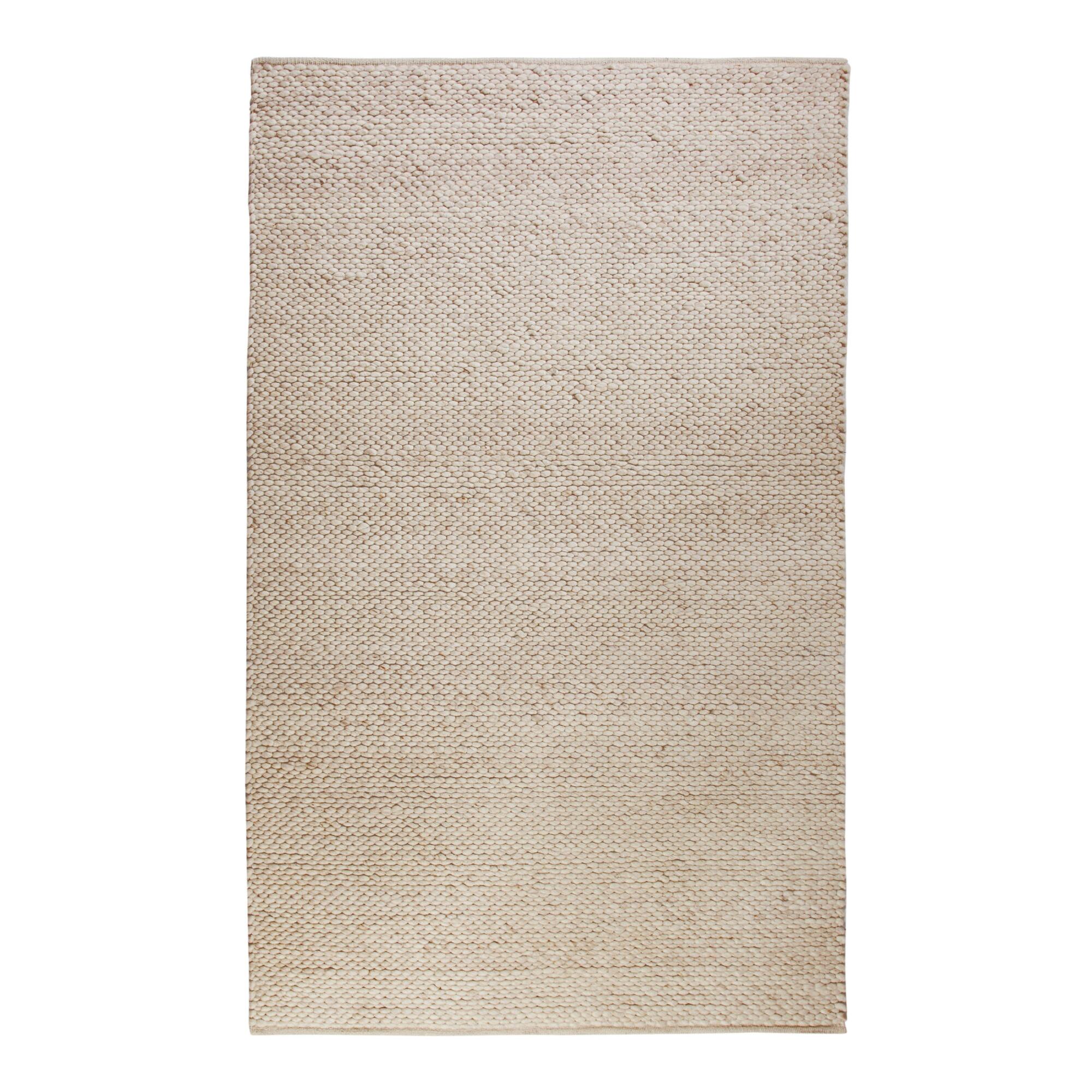 Oatmeal Sweater Wool Blend Lucas Area Rug: Natural - 8' x 10' by World Market
