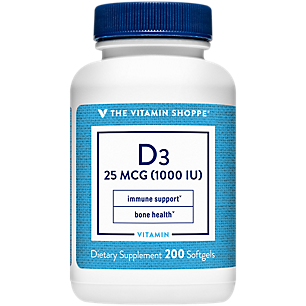 Vitamin D3 - Bone Health & Immune Support - 1,000 IU (200 Softgels)