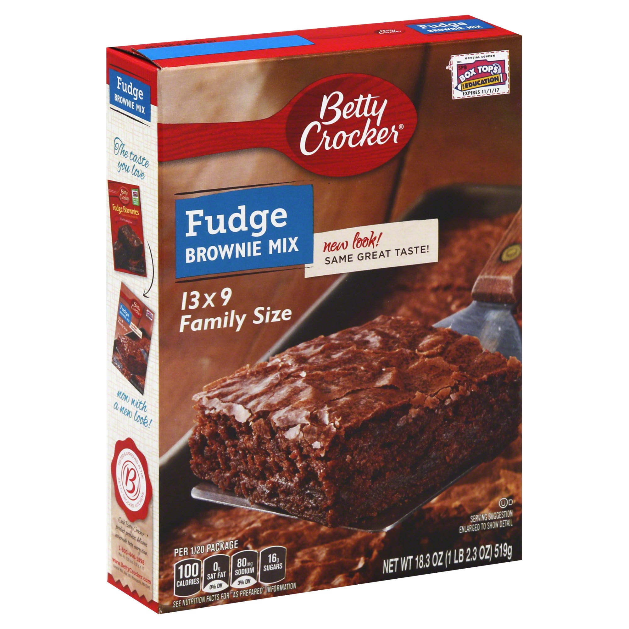Betty Crocker Fudge Brownie Mix, 13 x 9 Family Size - 18.3 oz