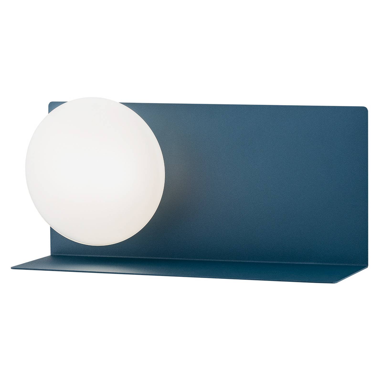 LED-seinälamppu Clark lasivarjostimella, sininen