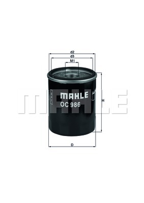 Öljynsuodatin MAHLE ORIGINAL OC 986