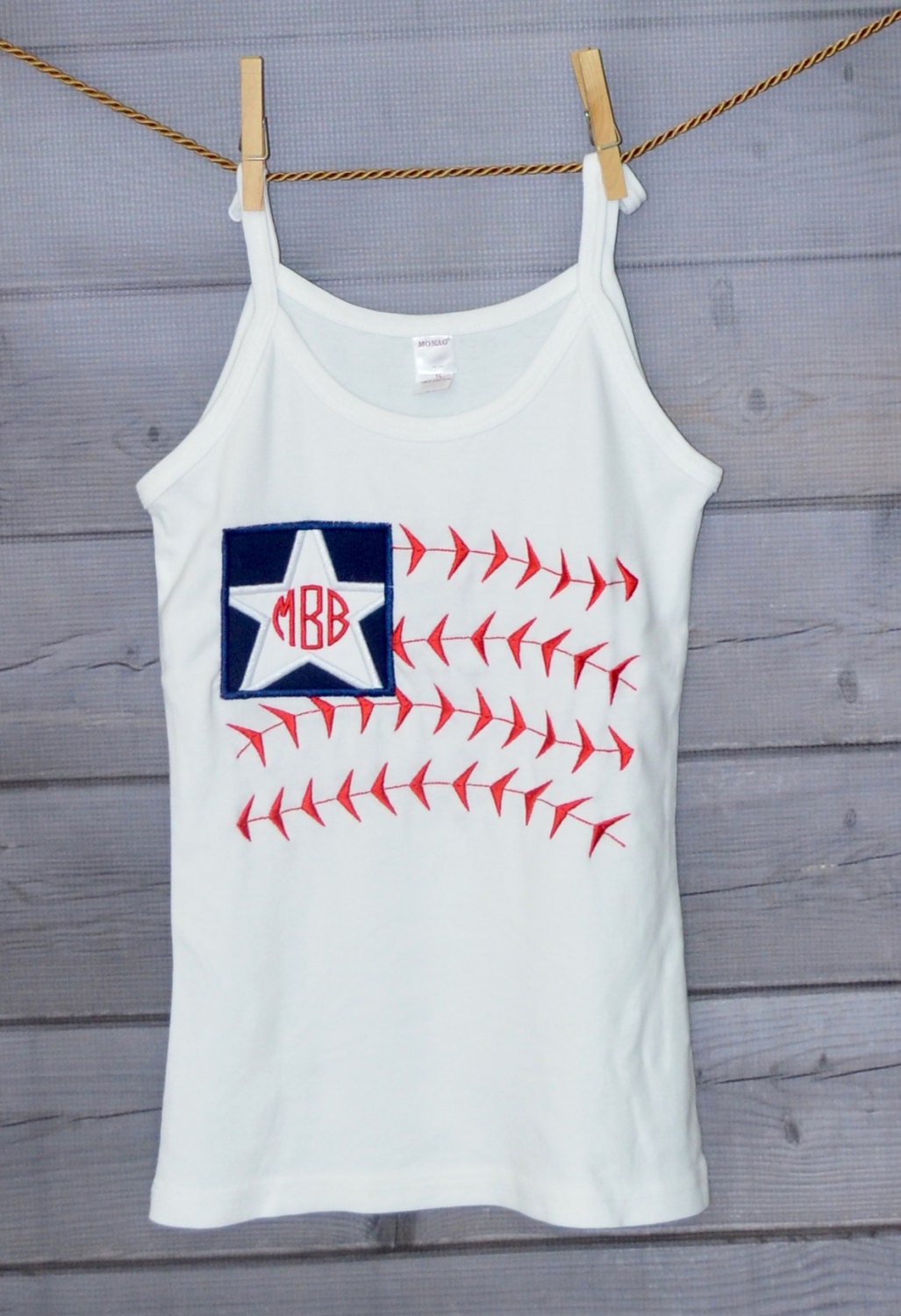 Personalized Baseball Softball American Flag Applique Shirt Or Bodysuit Girl Boy