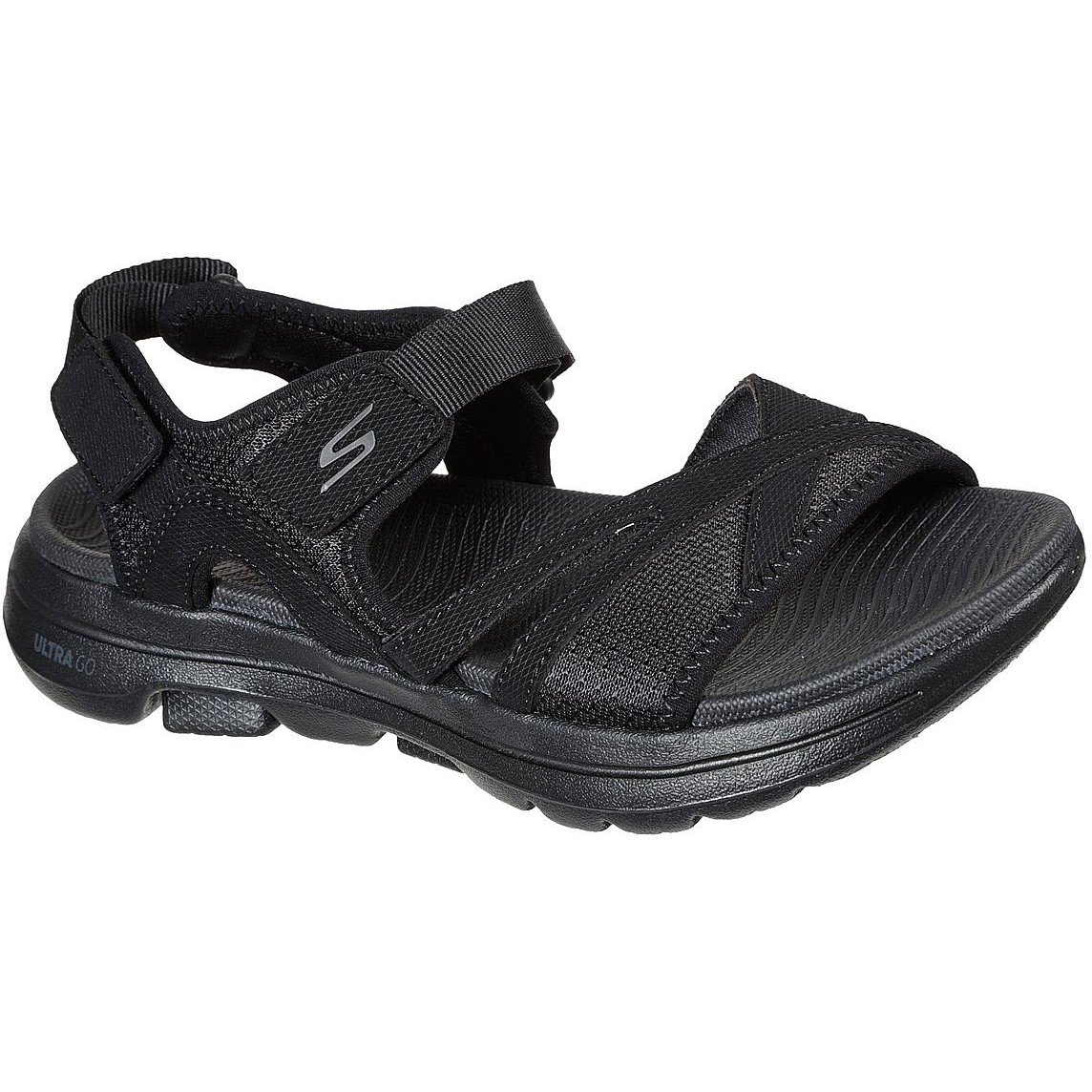 Skechers Women's Go Walk 5 Restored Summer Sandal Black 32155 - Black 7
