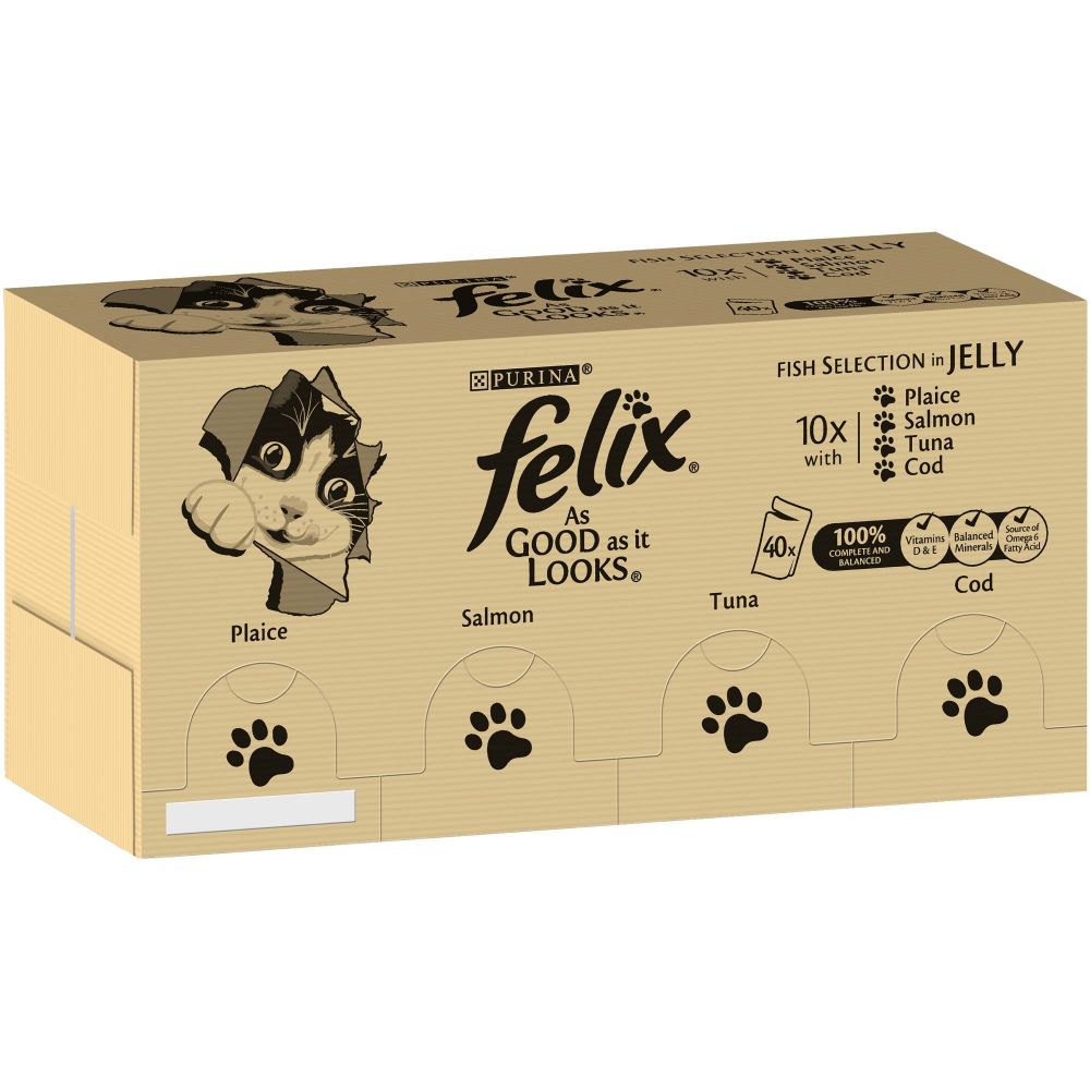 Felix As Good As It Looks Mega Pack 120 x 100g - Chicken, Lamb, Beef & Duck