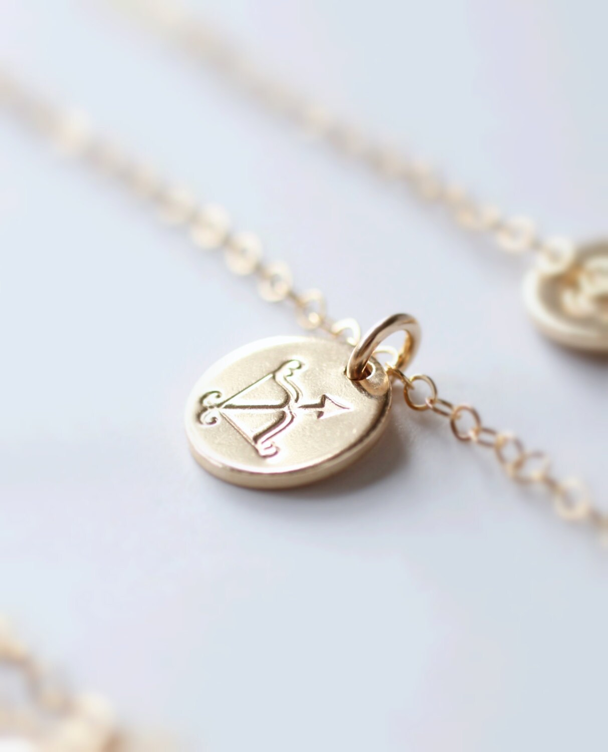 Sagittarius Necklace, Zodiac Gold Jewelry, December Birthday Gift, Sign, Friendship Gift