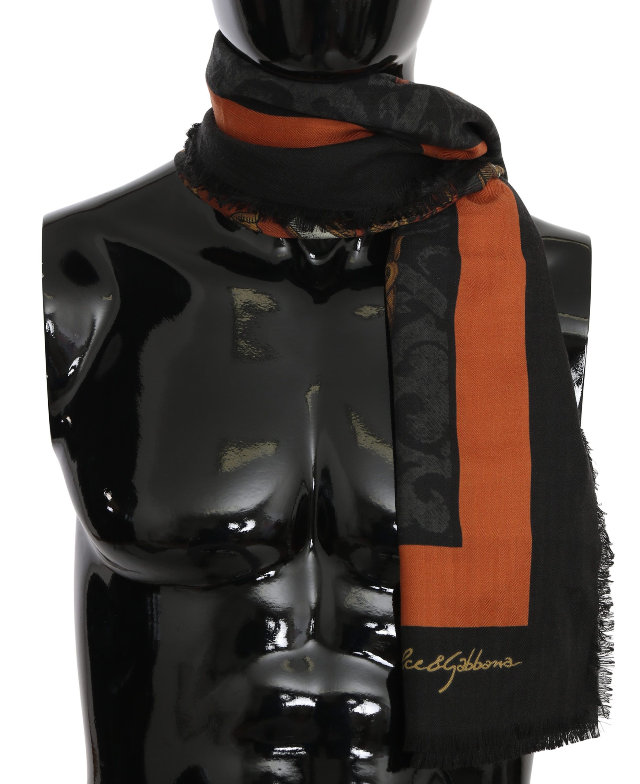 Dolce & Gabbana Men's Print Wrap Shawl Cashmere Scarf Multicolor MS6085