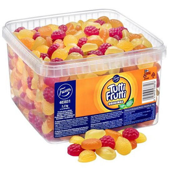Karkkilaatikko "Tutti Frutti Original" 2,2kg - 20% alennus
