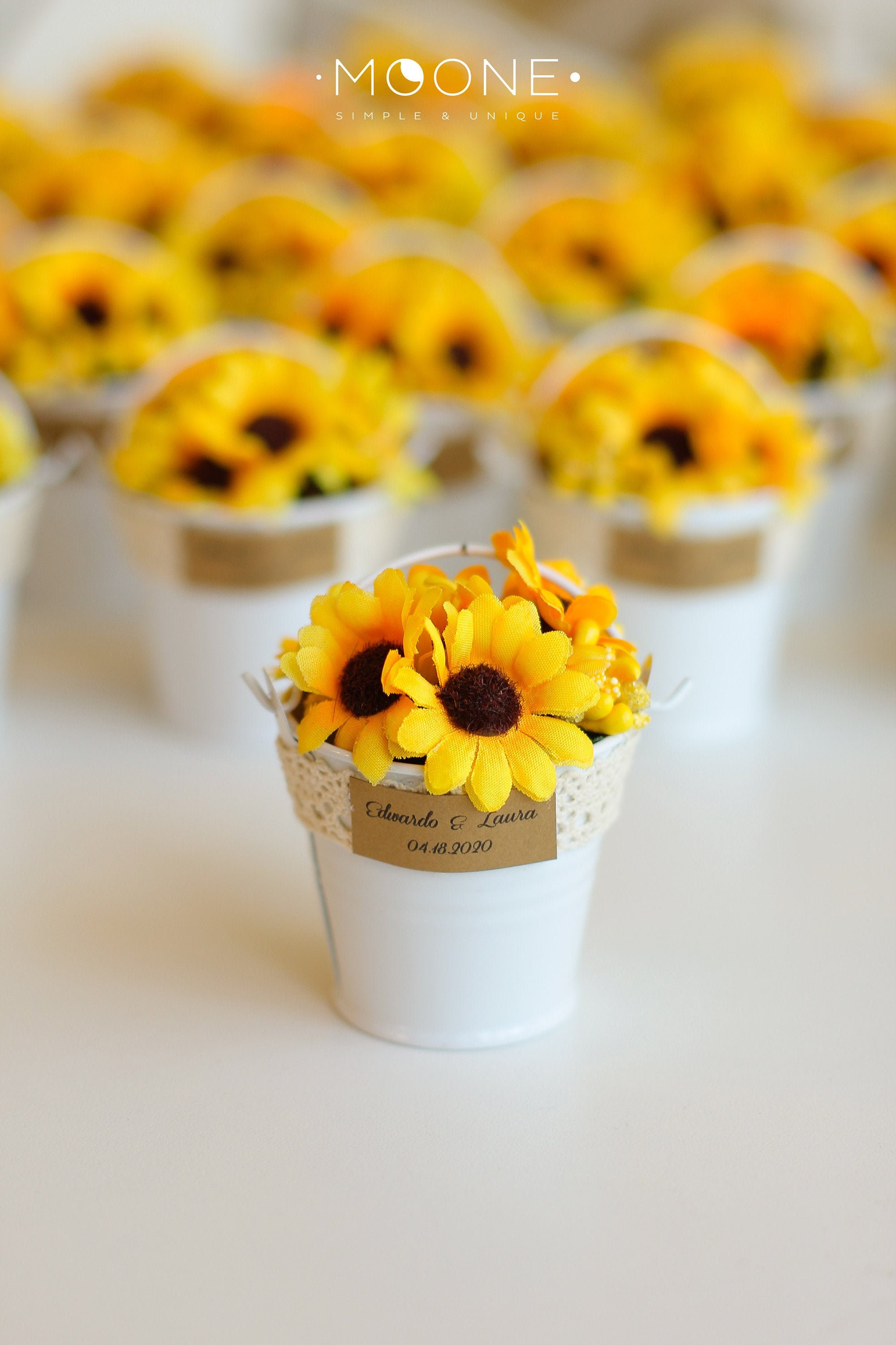 10Pcs Sunflower Wedding Favors For Guests, Party Favors, Decoration, Yellow Favor, Rustic