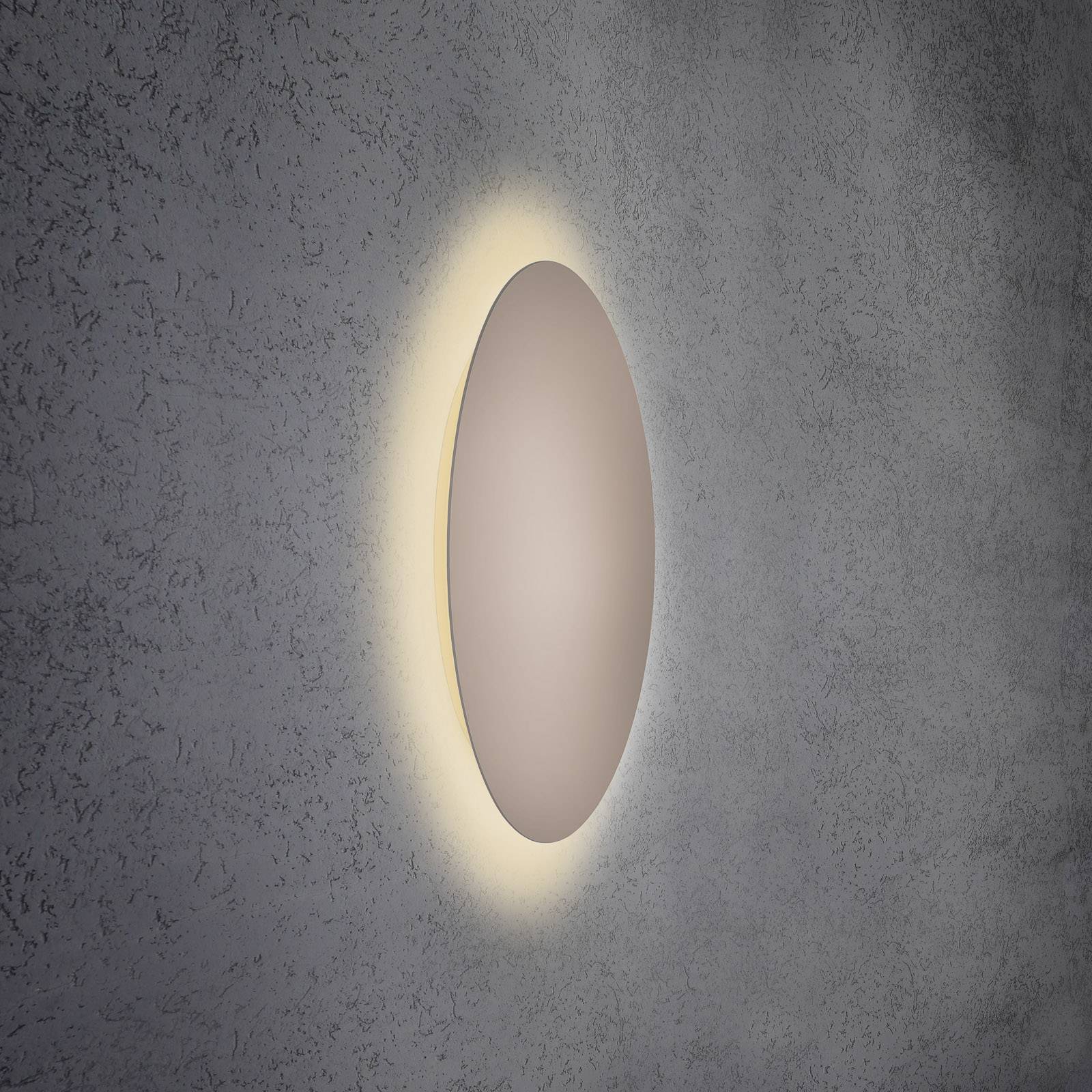 Escale Blade -LED-seinävalaisin, taupe, Ø 59 cm
