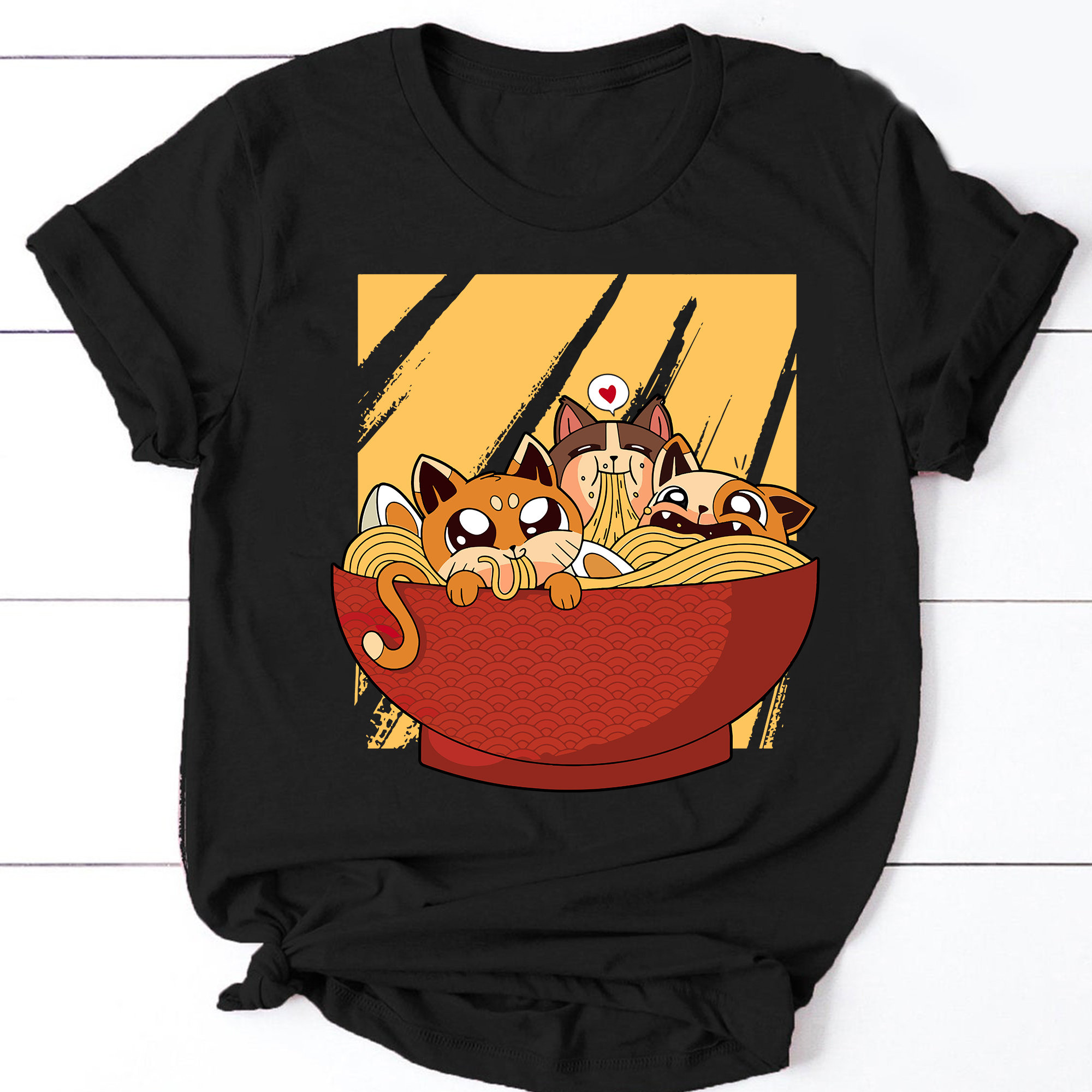 Ramen Cats Shirt, Funny Japanese Cat Gift For Lover