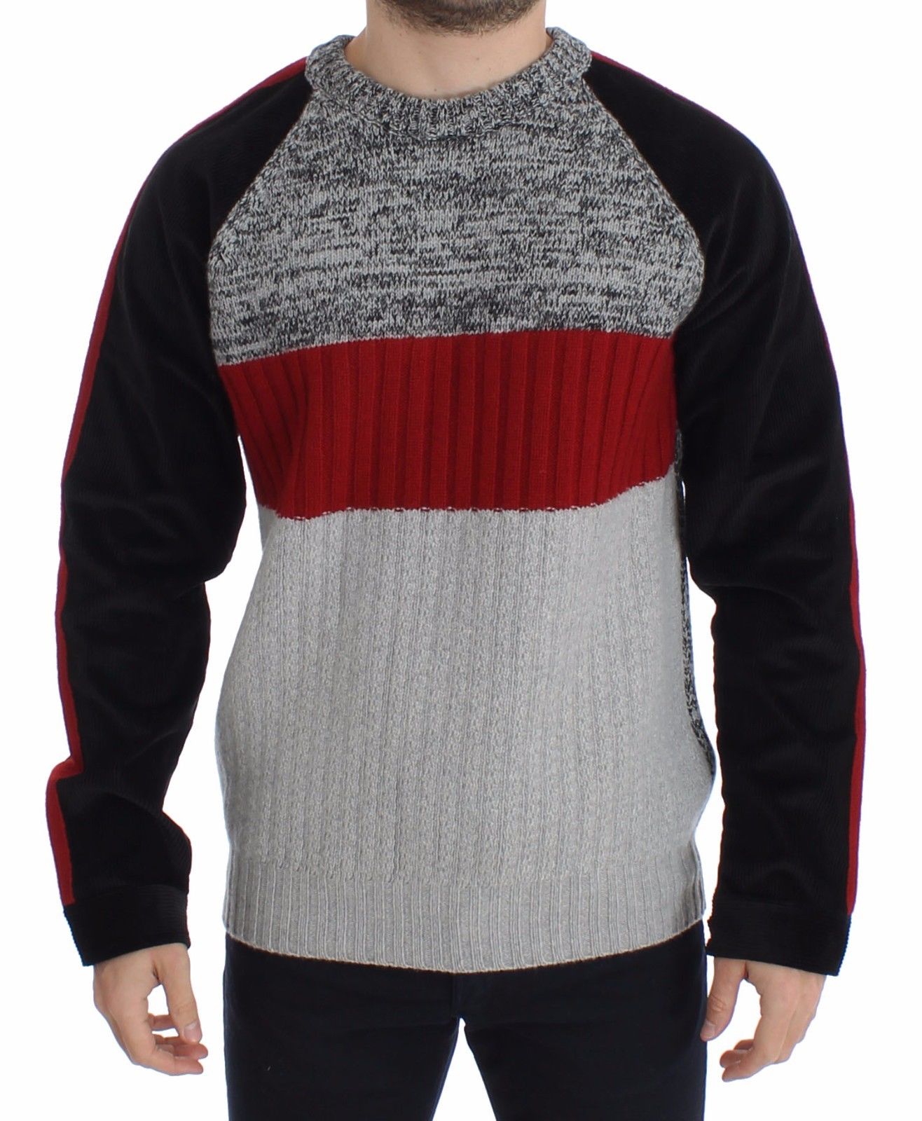 Dolce & Gabbana Men's Knitted Wool Cashmere Crewneck Sweater Pullover Multicolor SIG14010 - IT44 | XS
