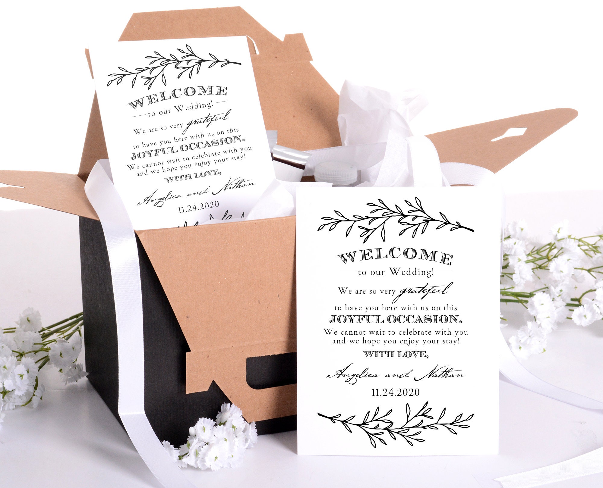 Wedding Welcome Notes, Formal Box Letters, To Our Wedding, Note Cards #wdiwc-295