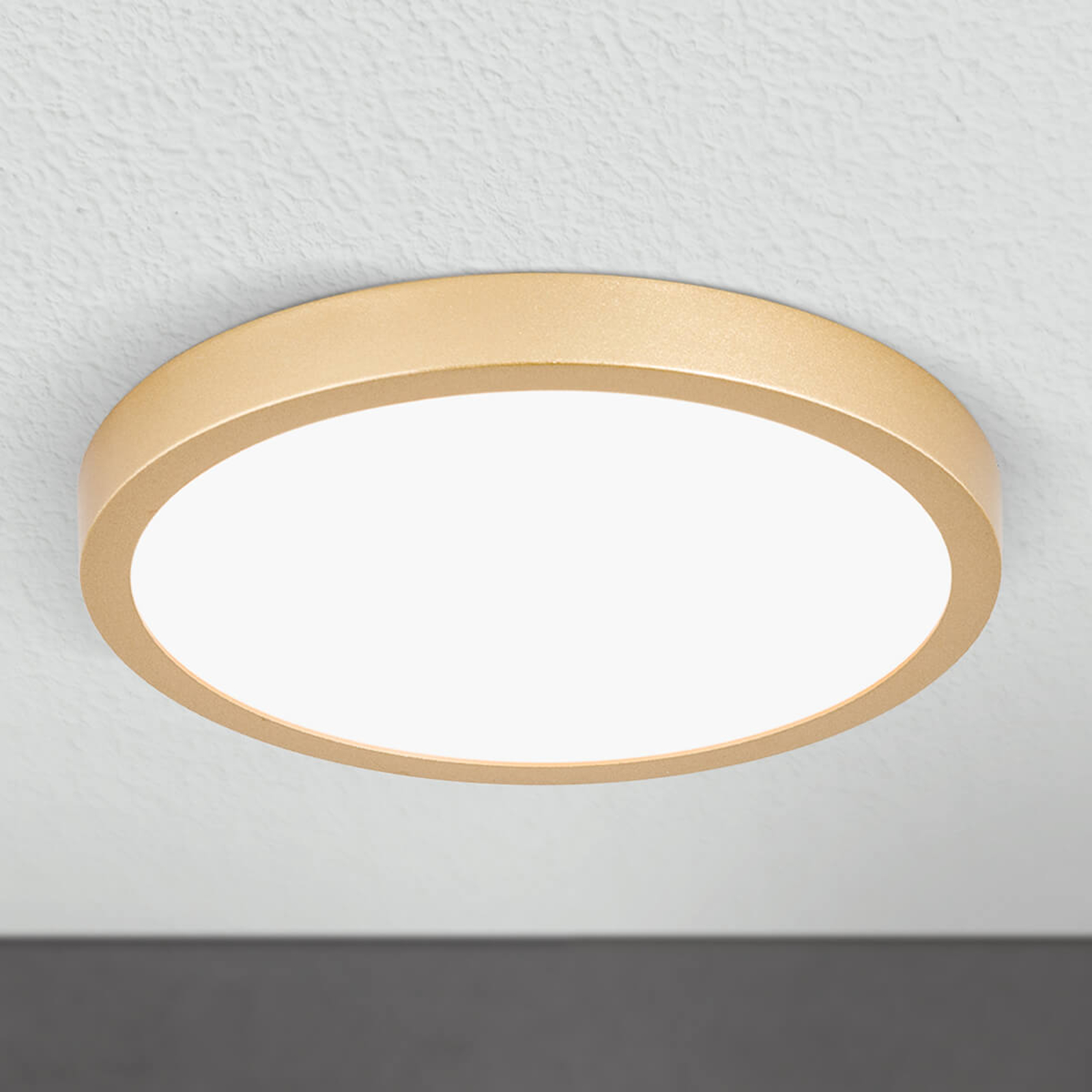 LED-kattovalaisin Vika, pyöreä, matta kulta Ø23 cm