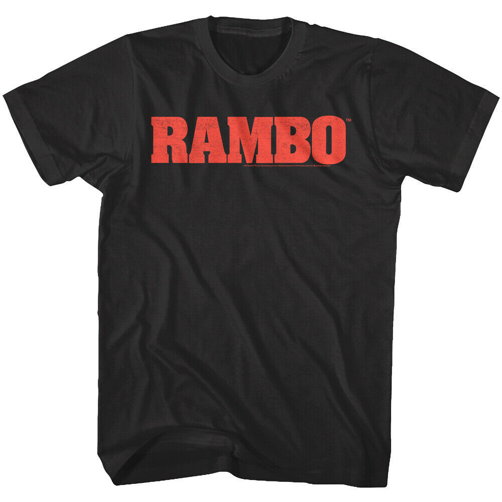 Rambo Movie Logo Men's T Shirt Sylvester Stallone Soldier Military Action Movie