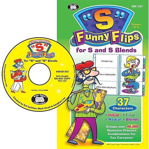 Super Duper Webber "S" Funny Flips CD-ROM Combo, 2/Bundle