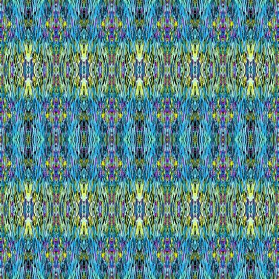 Blue Hawaii Abstract Blender Fabrics/Benartex Fabric Spirals By The Yard, Fat Quarters