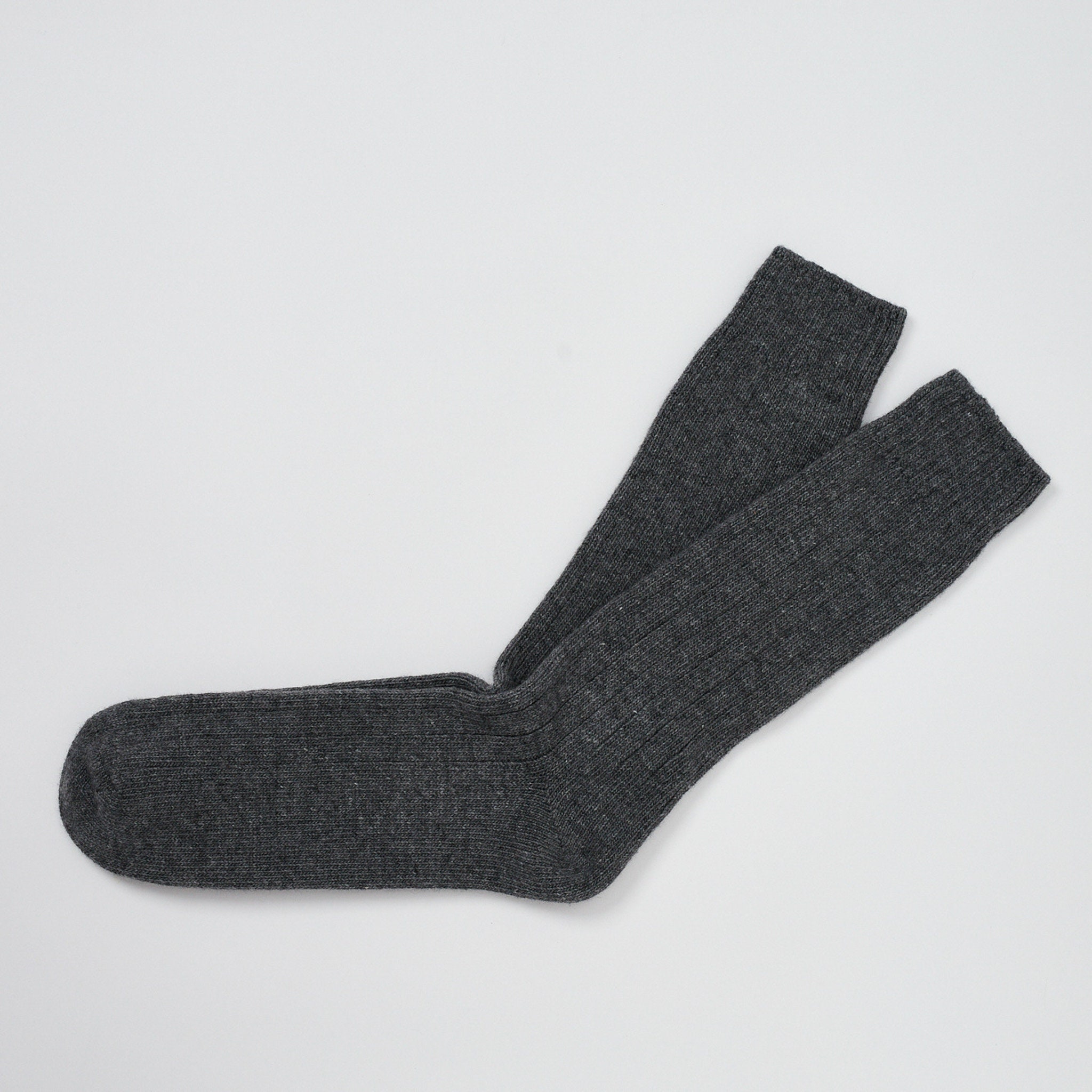 Cashmere Blend Socks - Grey Heather Size L = Uk 8-12 | Eur 41-47/Us 8.5- 12